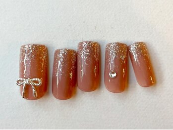 アイネイルズ 梅田店(I nails)/ラメグラリボンパーツ