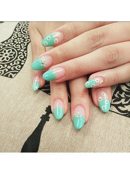 トータルビューティーサロン ドールズ(total beauty salon Dolls)/バルーンフレンチお花ネイル