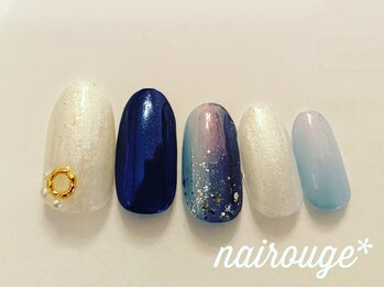 ネイル―ジュ 札幌大通店(nairouge*)/冬♪縦マーブル