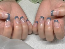 マウムネイル(maeum nail)/blue french