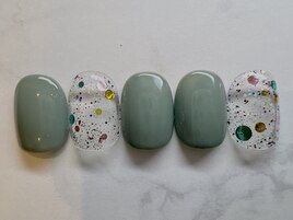 カラフルホログラムネイル
