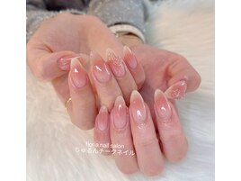 ワンホンちゅるんチークネイル