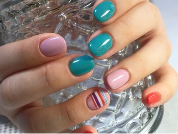 ネイル サロン コービーズ(nail salon COBES)/サマーレトロネイル☆