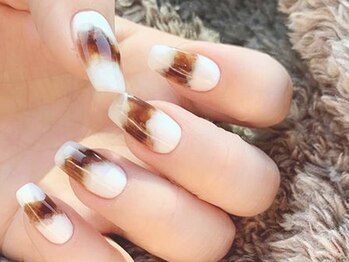 ネイルマジック 仙台一番町店(NAIL MAJIC)/もやもやニュアンスカフェラテ