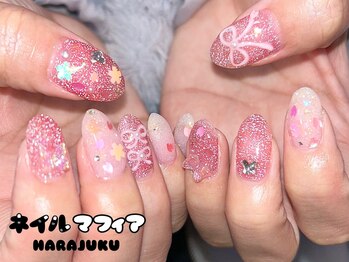ネイルマフィア 原宿(NAIL MAFIA)/春/桜ネイル/チェリーブロッサム