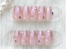 ファストネイル ららぽーと横浜店/ピンク ラメ グラデ ワンホン
