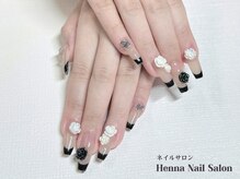 ヘンナ(Henna)/ 上品グレー×リボ