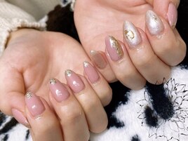 ピンク大人ネイル