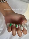 Green color nail☆