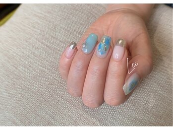 レイ ネイルアンドセレクトショップ(Lei Nail&Selectshop)/《ミラー×ブルー》