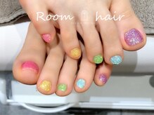 ルームヘアネイル 梅ヶ丘店(Room hair nail)/レインボーフットネイル☆