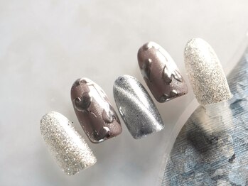 エーネイルズ 心斎橋(A.nails)/ハートミラーネイル　