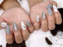 ブラン(Blanc)/大理石風ネイル