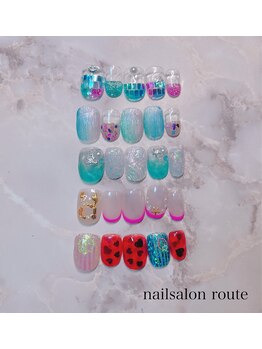 ネイルサロン ルート 二子玉川(nailsalon route)/8月夏キャンペーンネイル