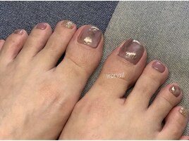 【Foot】ミラーニュアンスネイル