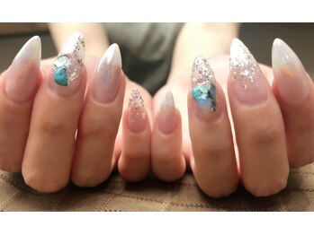 プラハネイル(+HER 美甲)/ユニコーン×オーロラ