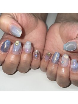 リベルタス(LIBERTAS)/#transparent blue nail