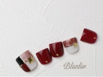 ブランロール 中目黒店(Blanl'or)/FOOT　秋色ブロッキングネイル