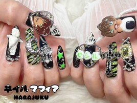 痛ネイル/手描きアート/キャラ