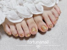 フォルトゥーナ 神田(Fortuna)/ラメ埋め尽くしフットネイル