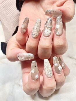 ビーメルシー 天満橋(bea.merci)/長さだし×冬ネイル