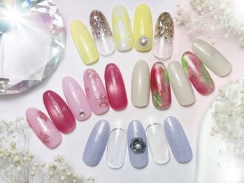 ネイルサロン キュラソー(Curacao)の写真/オフずっと無料★10番出口徒歩1分★【シンプル定額¥6800～/フリーARTシンプル¥8800】甘可愛いワンホンも◎