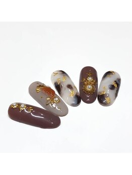 エトワール 大垣店(Etoile)/ホワイトべっ甲ネイル♪