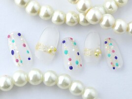 カラフルドットネイル