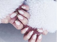 ネイルマジック 仙台一番町店(NAIL MAJIC)/ゴールドフレンチ★¥9900