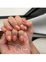 クリア(Clear)/オレンジベージュグラデーション