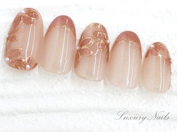 ラグジュアリーネイルズ アカバネ(Luxury Nails Akabane)/手描きミラーアート