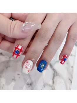 リンドネイル バイ モカ アンド ララ(Lind nail by moca and LaLa)/キティちゃんネイル