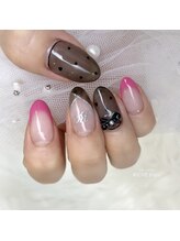 リッシュ トロワ(RICHE trois)/シースルーブラック×ピンク