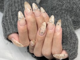 オレンジ/推しネイル/西新宿