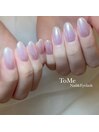 柔らか上品 ミラーネイル