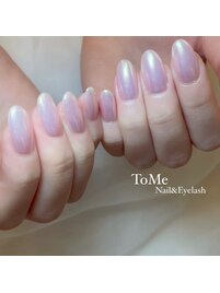 柔らか上品 ミラーネイル
