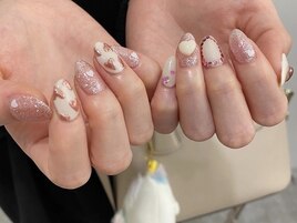 キラキラ☆バレンタインネイル