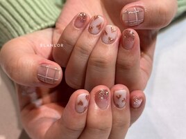 チェック×ハート