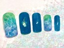 クラゲ水面ネイル