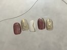 ボルドー×上品ニュアンス