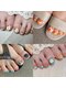 カフーネイル(Kafuu Nail)の写真/お仕事上ハンドジェルが出来ない方でもフットジェルで華やか、可愛いを楽しめます！