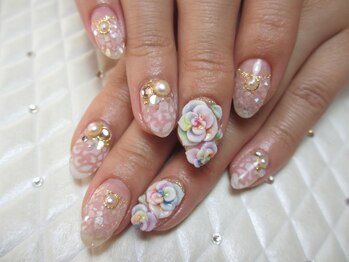 ネイルデザイン シエル(nail design CiEL)/レーシーウエディングネイル