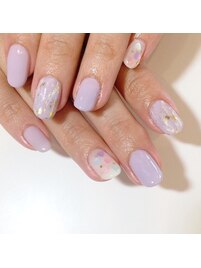 パステルとハートのホログラム