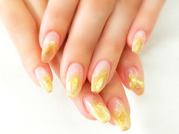 ネイルサロン シェル(Nail Salon SHELL)/ゴールドのニュアンスネイル！