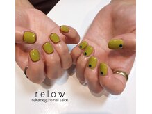 リロウ(relow)/ピスタチオ×囲みネイル