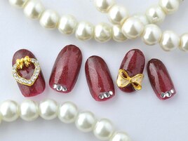 バレンタインネイル