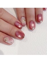 ナチュラルネイル 志木東口店(Natural nail)/艶花ピンクネイル