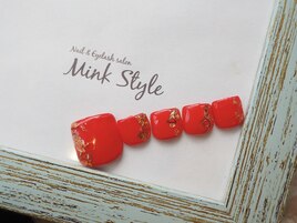 ゴールドデザインネイル