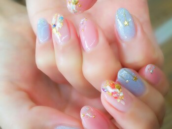 ネイルサロン シェル(Nail Salon SHELL)/柔らかい夏ネイル
