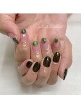 ネイルアート ジマー/クリアニュアンスとワンカラー